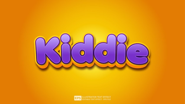 Kiddie editable text effect font