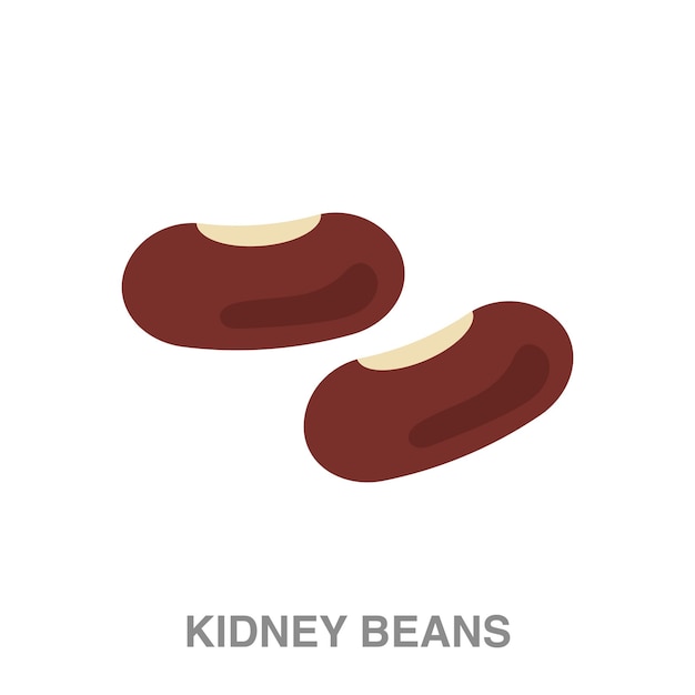 Kidney beans illustration on transparent background