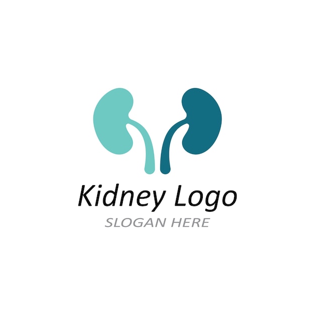 Kidney health and kidney care logo using icon design concept vector illustration