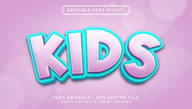 kids 3d text effect and editable text effect