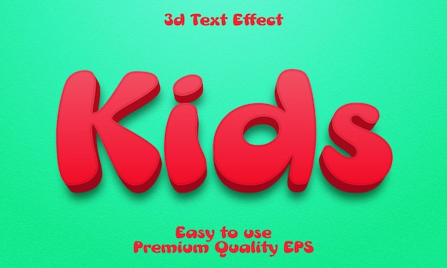 Kids 3d text effect