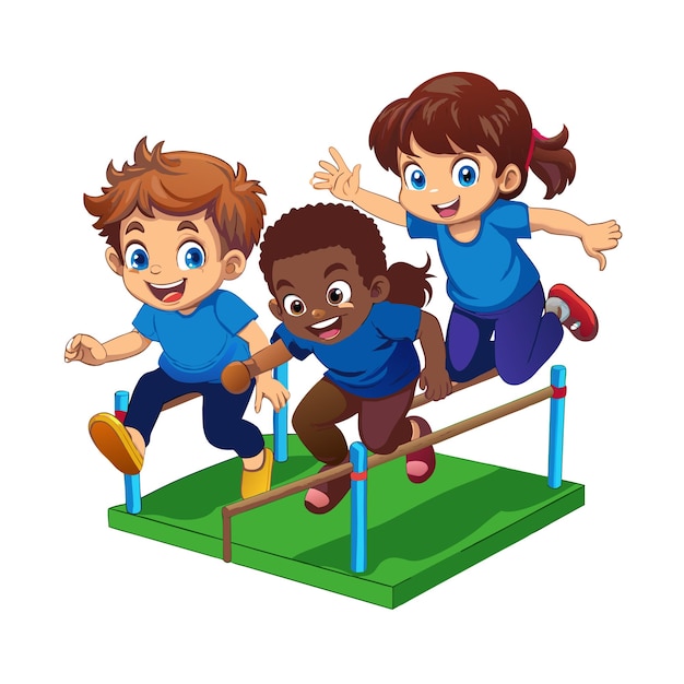 Vector kids activity concept illustration