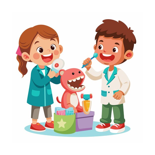 Vector kids activity concept illustration