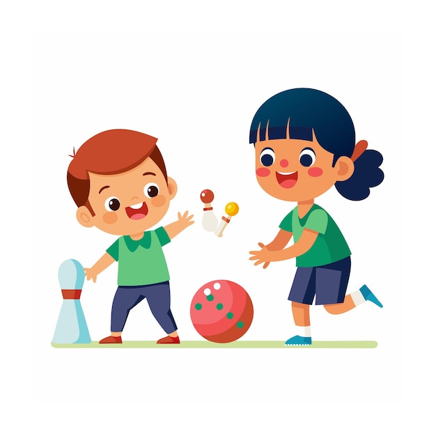 Vector kids activity concept illustration