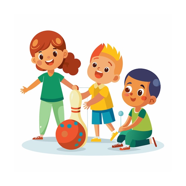 Kids activity concept illustration