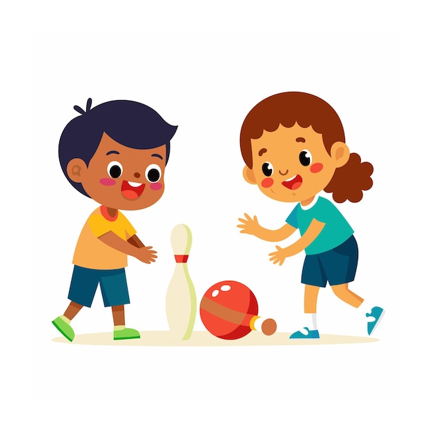 Vector kids activity concept illustration