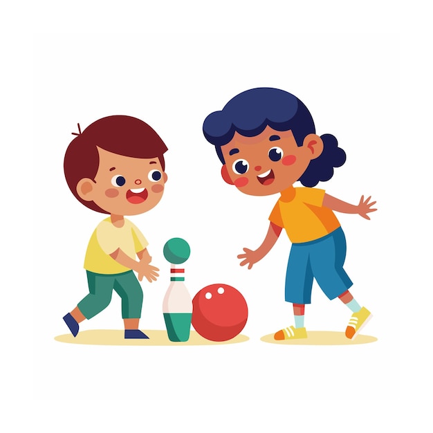 Vector kids activity concept illustration