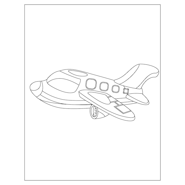 Kids Airplane Coloring Page