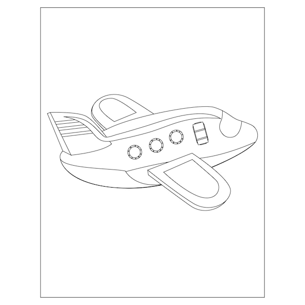 Kids Airplane Coloring Page