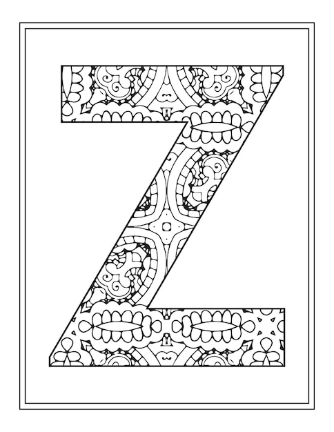 Kids Alphabet Letter Coloring Page