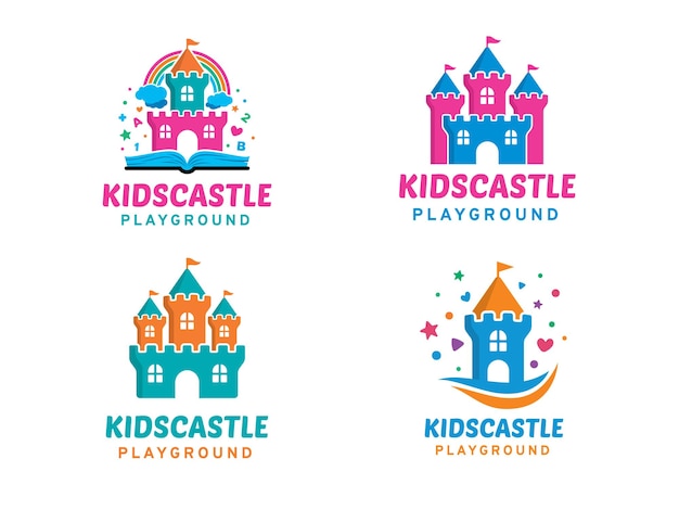 Kids Castle logo symbol or icon template