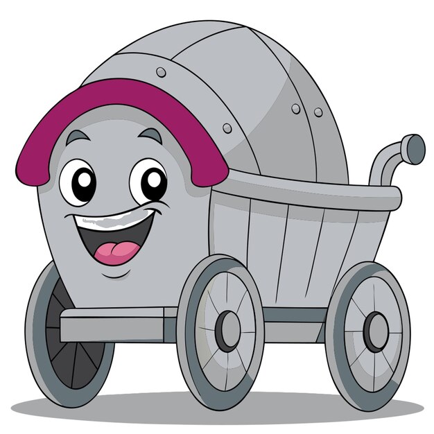 Vector kids chuckle chariot vector illustration cartoon