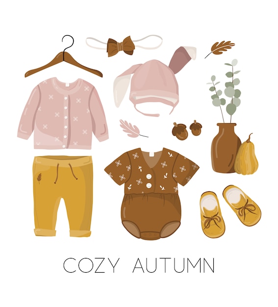 Kids clothes illustration