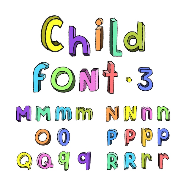 Kids colorful alphabet