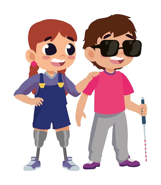 kids disability illustration