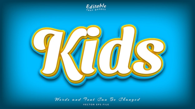 Kids editable text effect free font