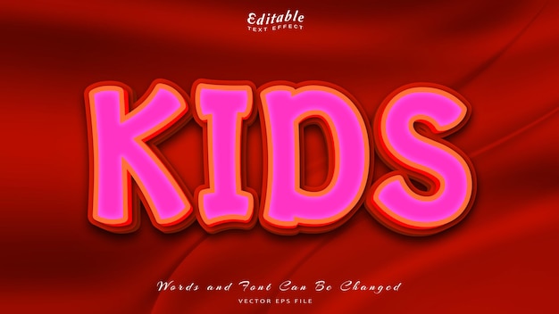 Kids editable text effect free font