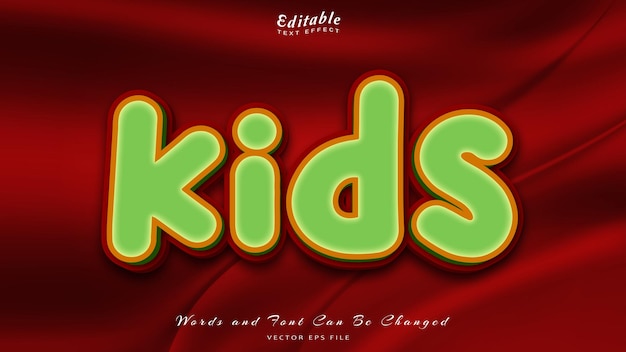 Kids editable text effect free font