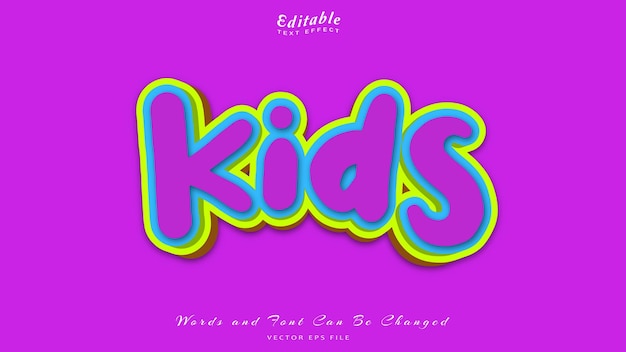 Kids editable text effect free font