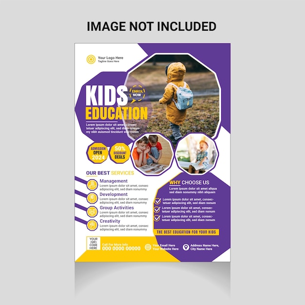 kids education flyer design