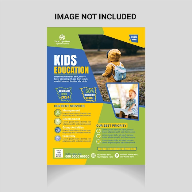 kids education flyer design