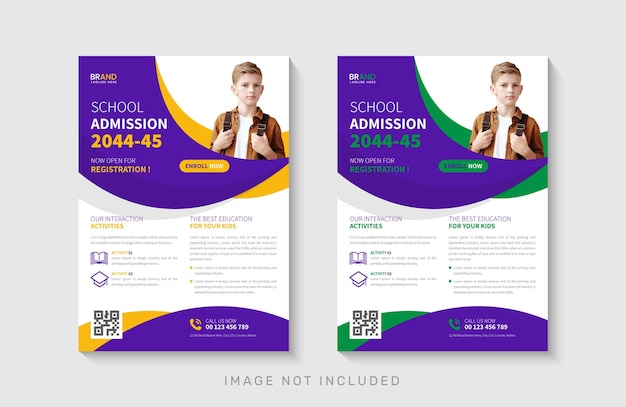 Kids education flyer template