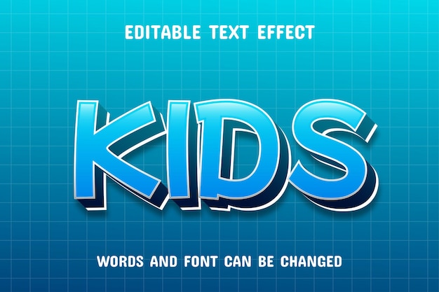 Kids gradient text effect