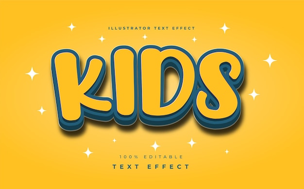 Kids Illustrator text effect