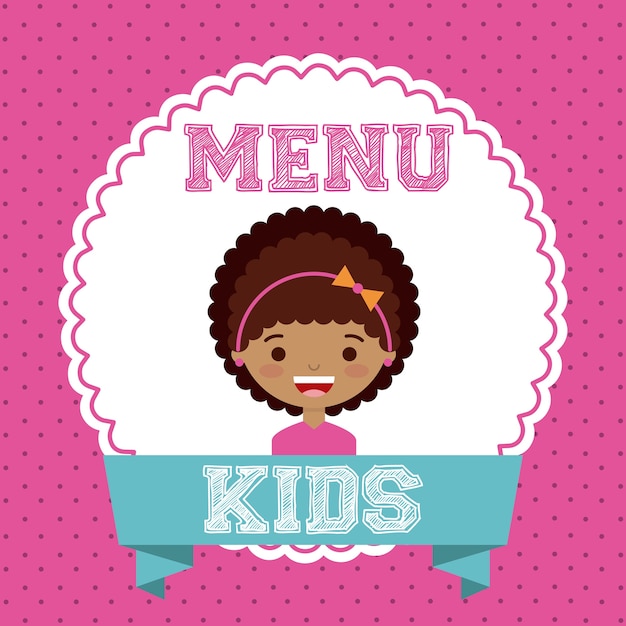 kids menu design, vector illustration eps10 graphic 