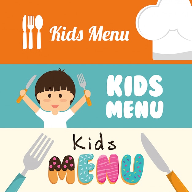 Kids menu design.