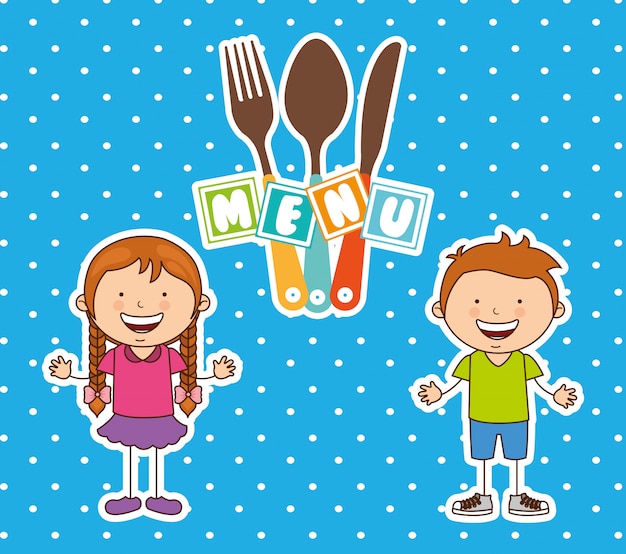 Vector kids menu 