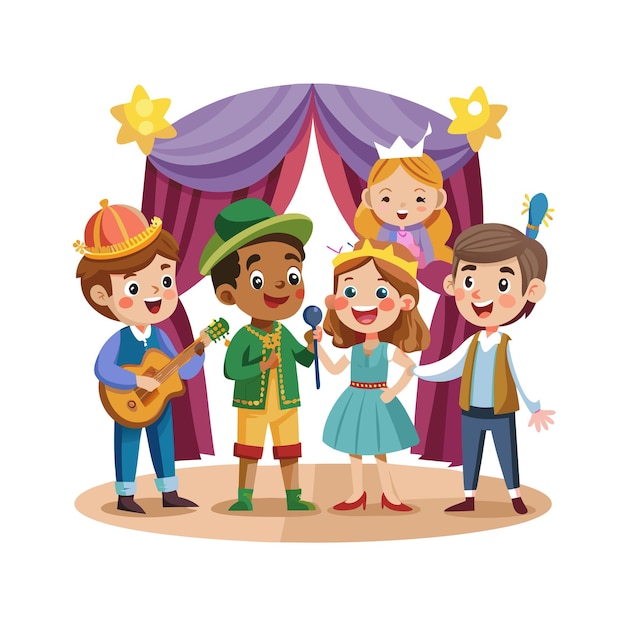 Kids moments vector illustration concept