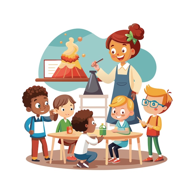 Vector kids moments vector illustration concept