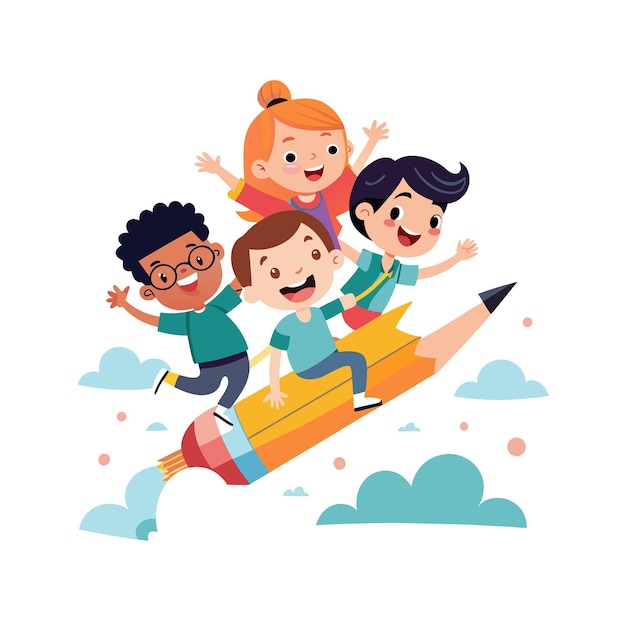 Kids moments vector illustration concept