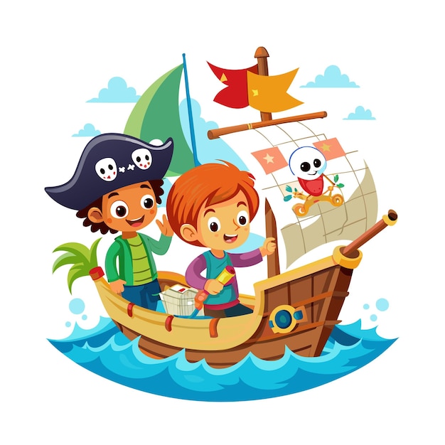 Kids moments vector illustration concept