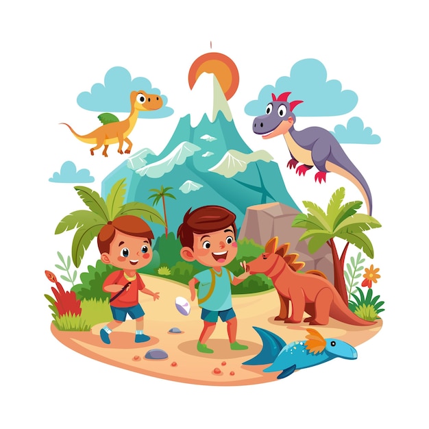 Kids moments vector illustration concept