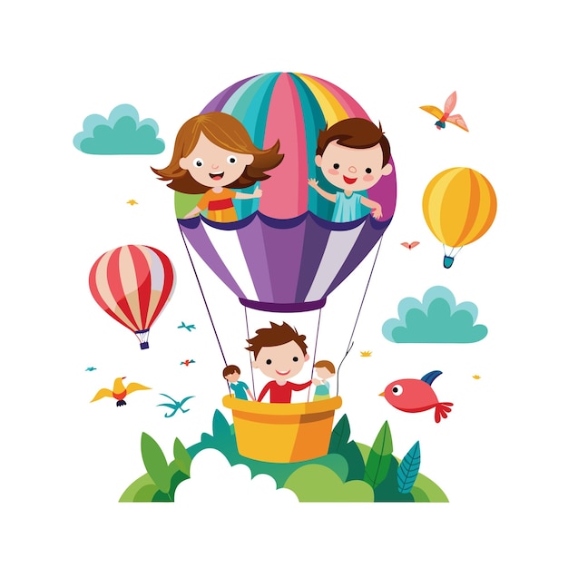 Kids moments vector illustration concept