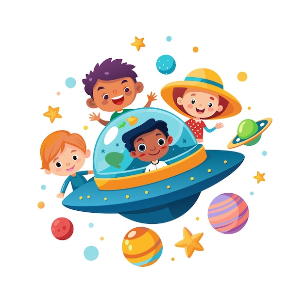 Kids moments vector illustration concept