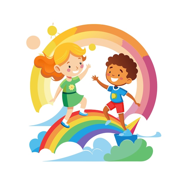 Kids moments vector illustration concept