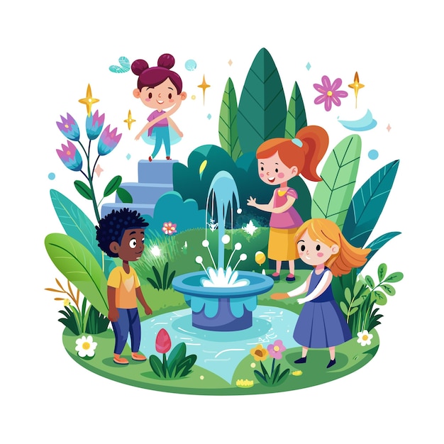 Kids moments vector illustration concept