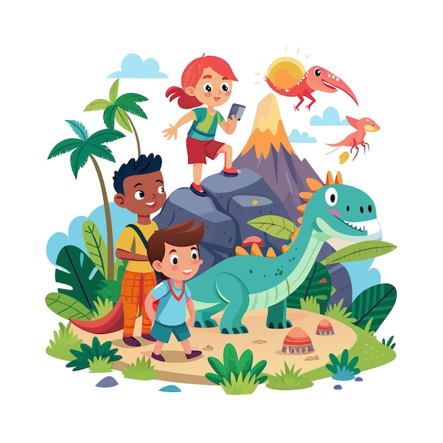 Kids moments vector illustration concept