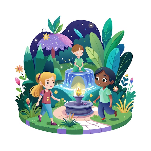 Kids moments vector illustration concept