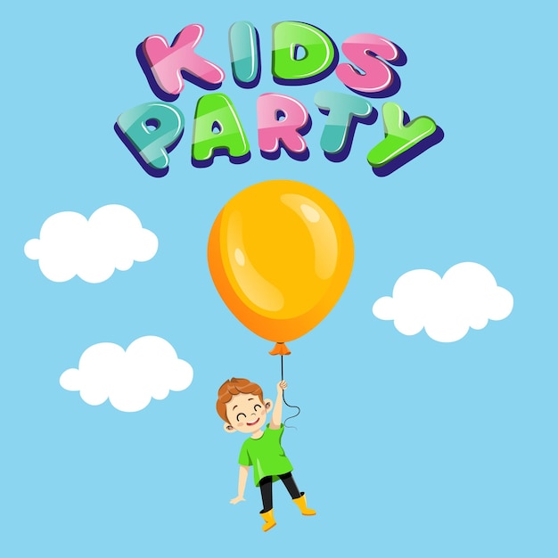 Kids Party, Children Holiday Invitation Concept.