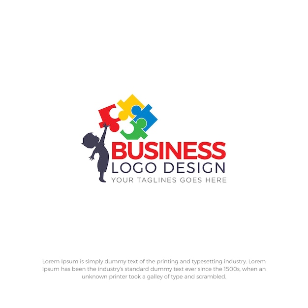 Kids Puzzle Business Logo Design