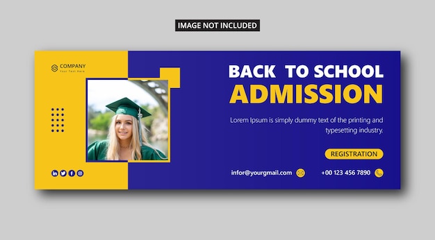 Kids School Admission Facebook Banner Design