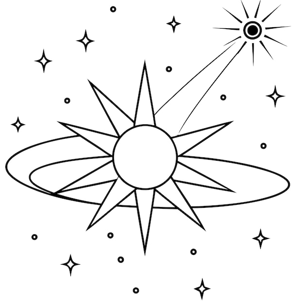 kids space coloring sheet