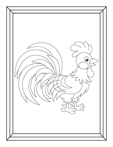 Kids and toddlers coloring pages vector