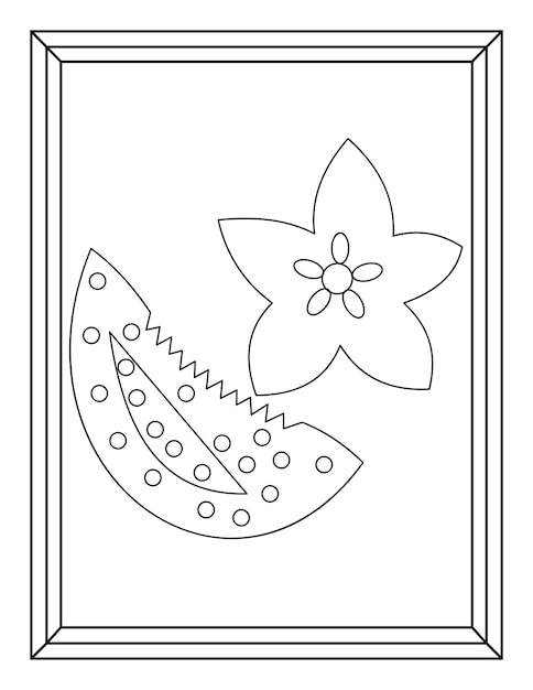 Kids and toddlers coloring pages vector