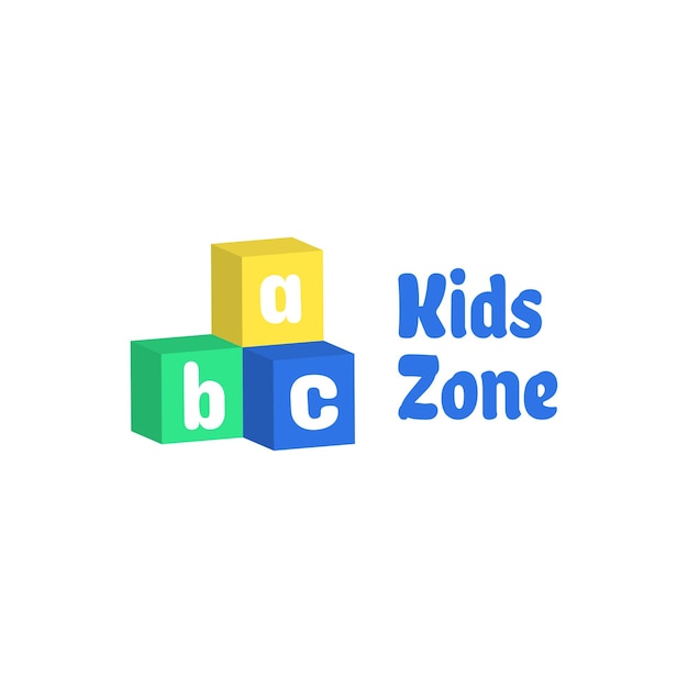 Kids zone logo with box