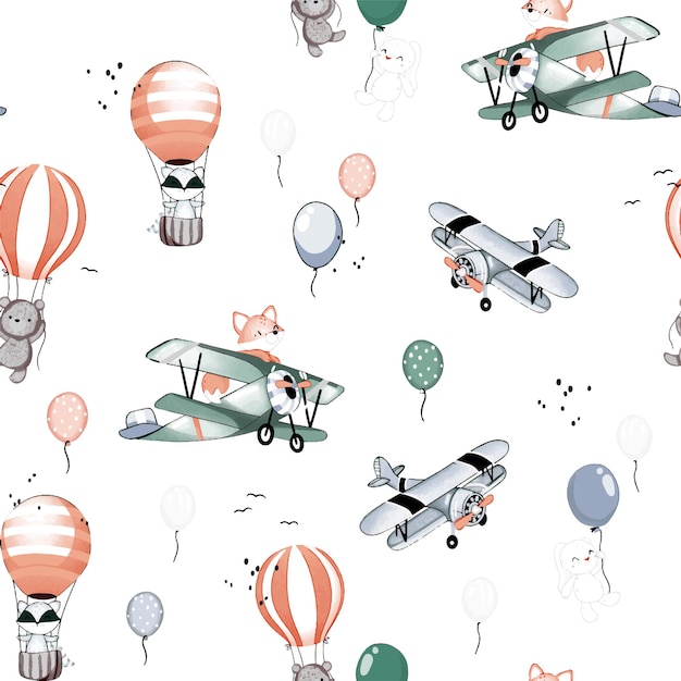 KIdz Seamless repeat pattern design fabric print vector illustration